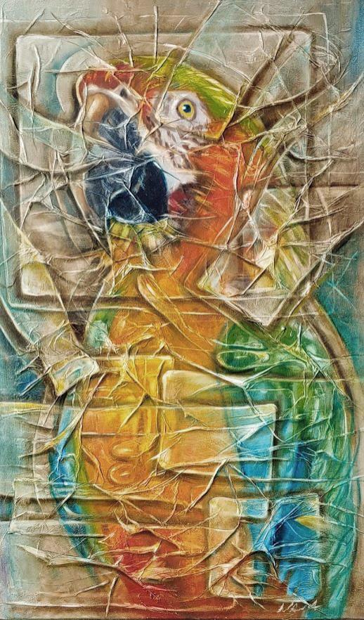 macaw painting artwork