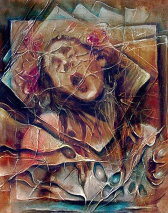 woman artwork pleasure and pain