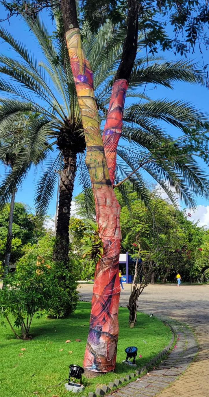 Art installation on a tree